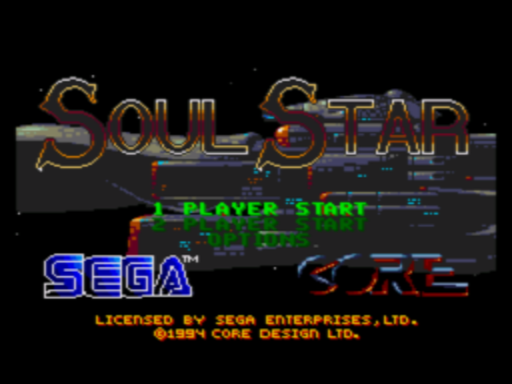 Soulstar title screen for Sega CD